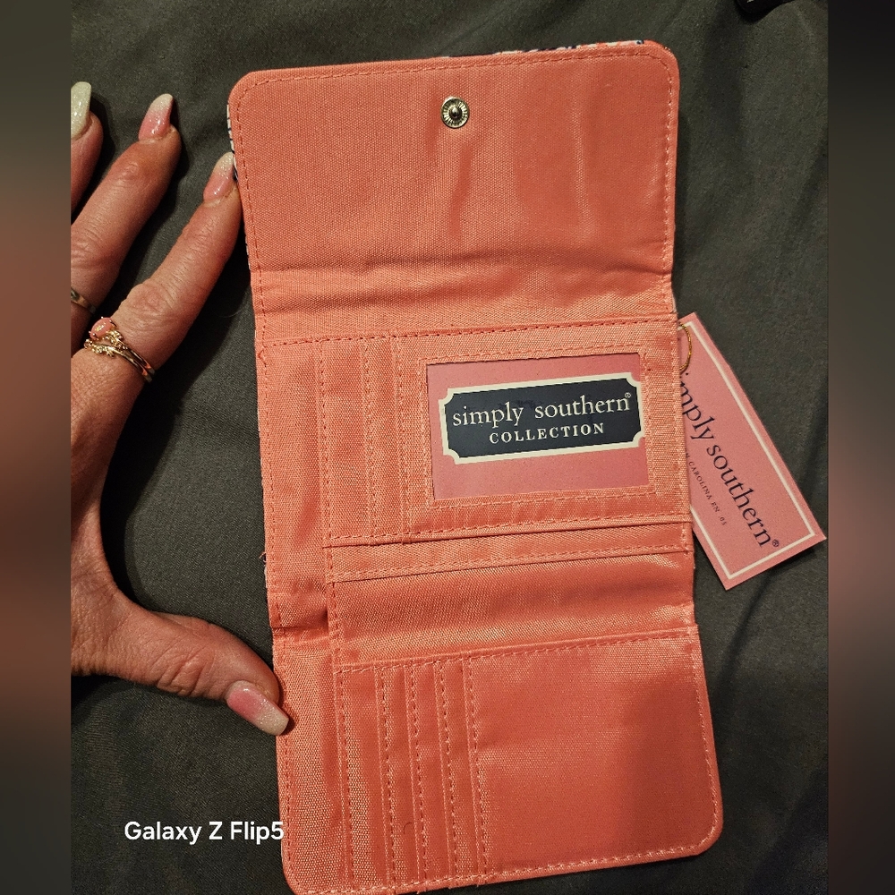 Simply Southern Pink and Blue Floral Wallet - Picture 2 of 3